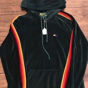 AVIATOR NATION TEAL VELOUR PULLOVER